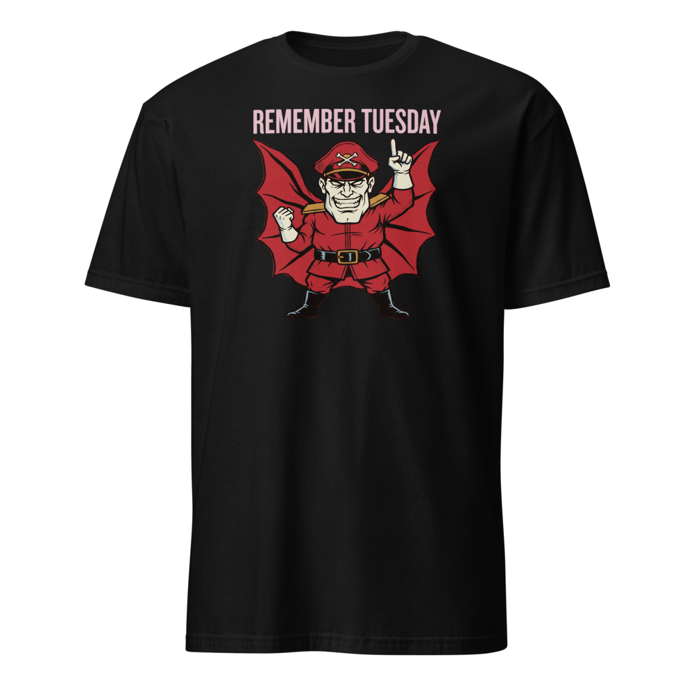Remember Tuesday Cape Dictator Punk Boss Tee — black front view