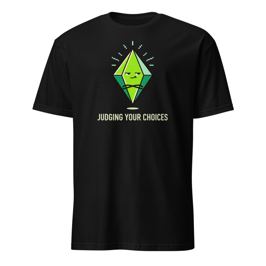 Judging Your Choices Floating Green Diamond Gamer Tee