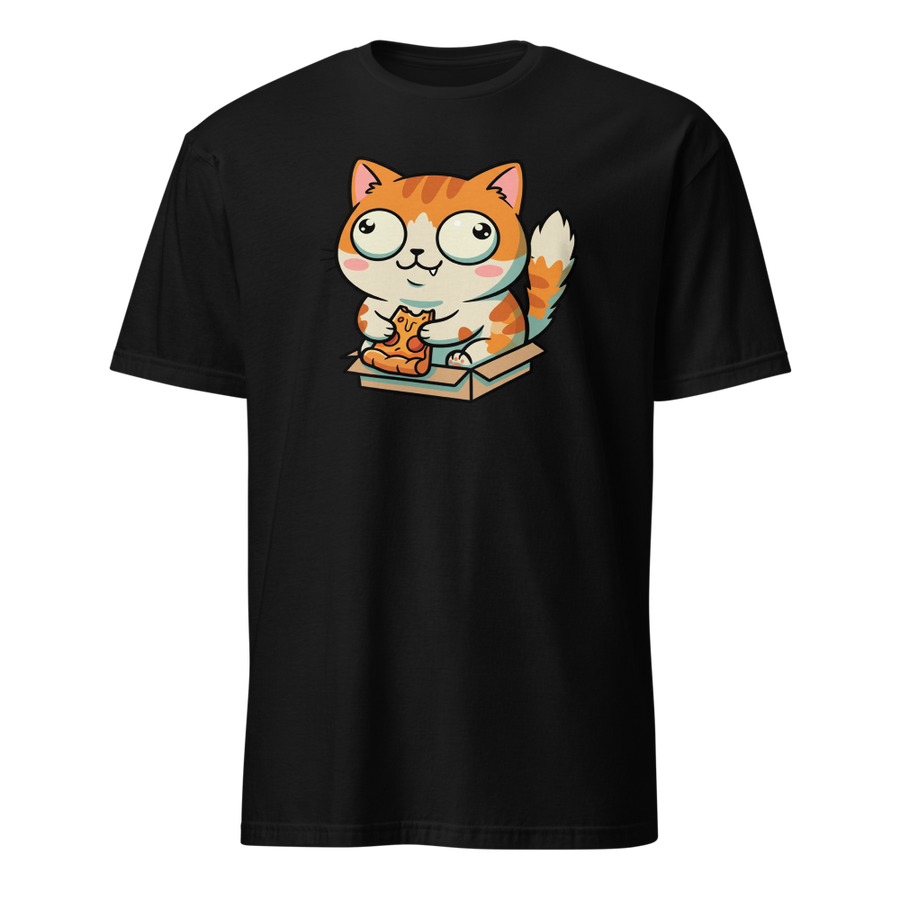 Chibi Pizza Cat Cardboard Box Zoomies Kawaii Tee