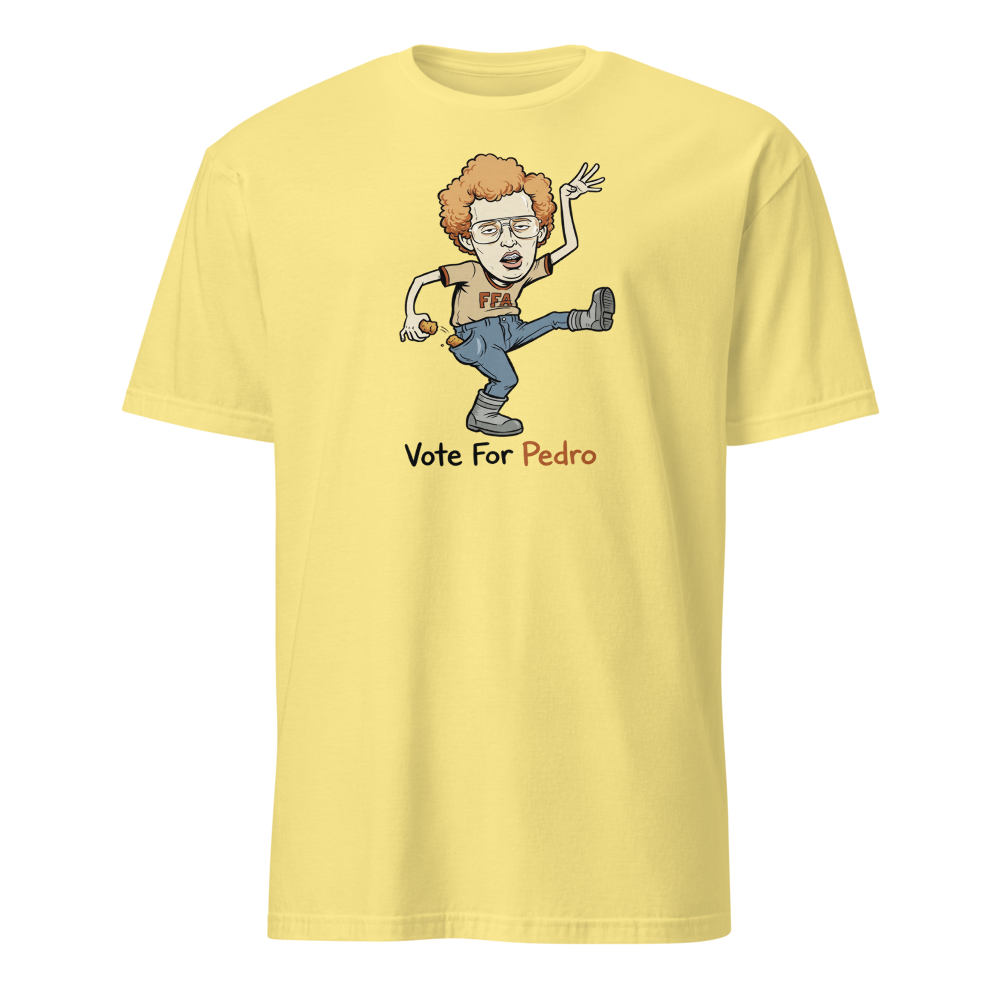 Awkward Dance Nerd Tater Tot Cult Comedy Tee â€” Cornsilk front view