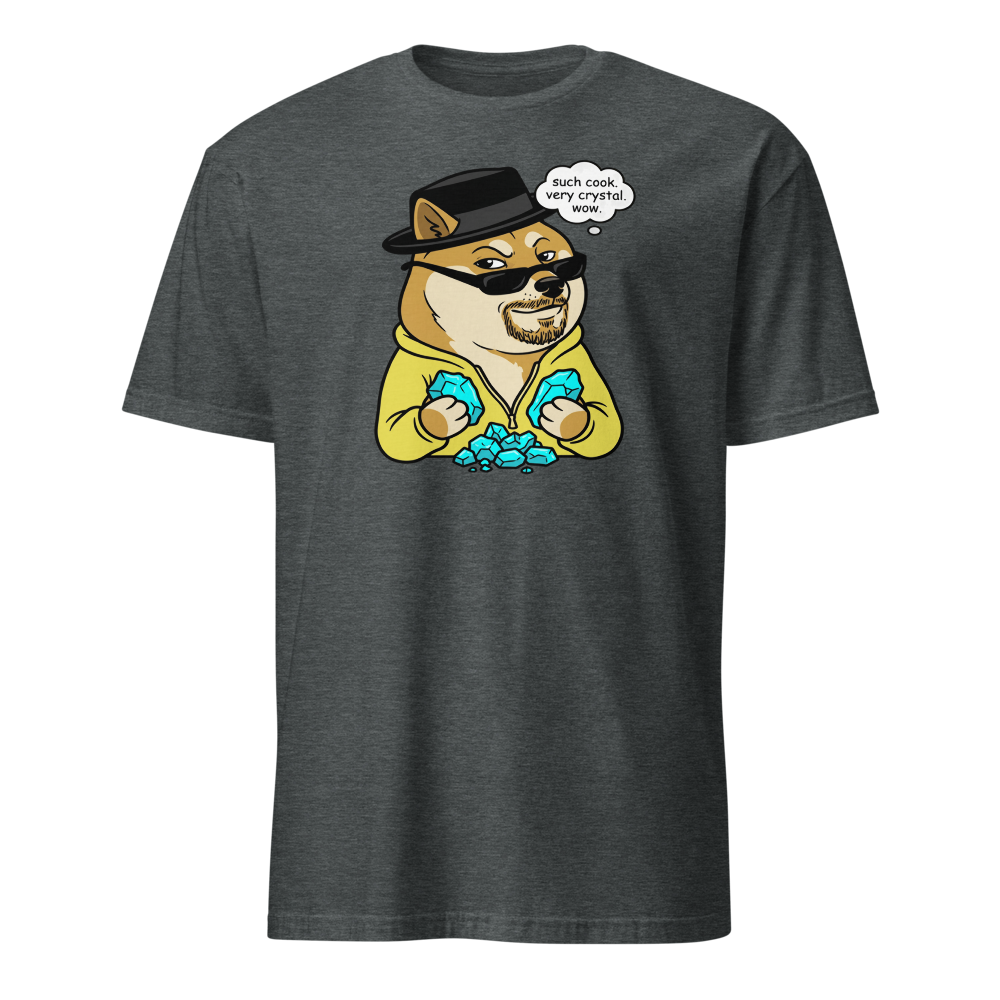 Such Cook Very Crystal Desert Cook Meme Parody Tee — Men's Basic Tee — dark heather front view