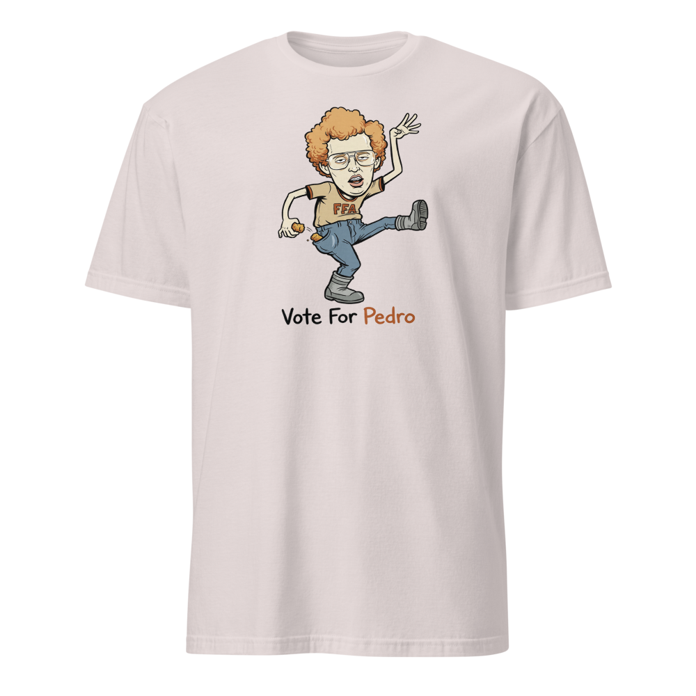 Awkward Dance Nerd Tater Tot Cult Comedy Tee â€” Ice Grey front view