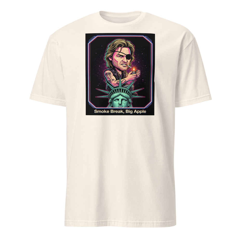 Eyepatch Antihero Smoke Break Big Apple Tee — natural front view