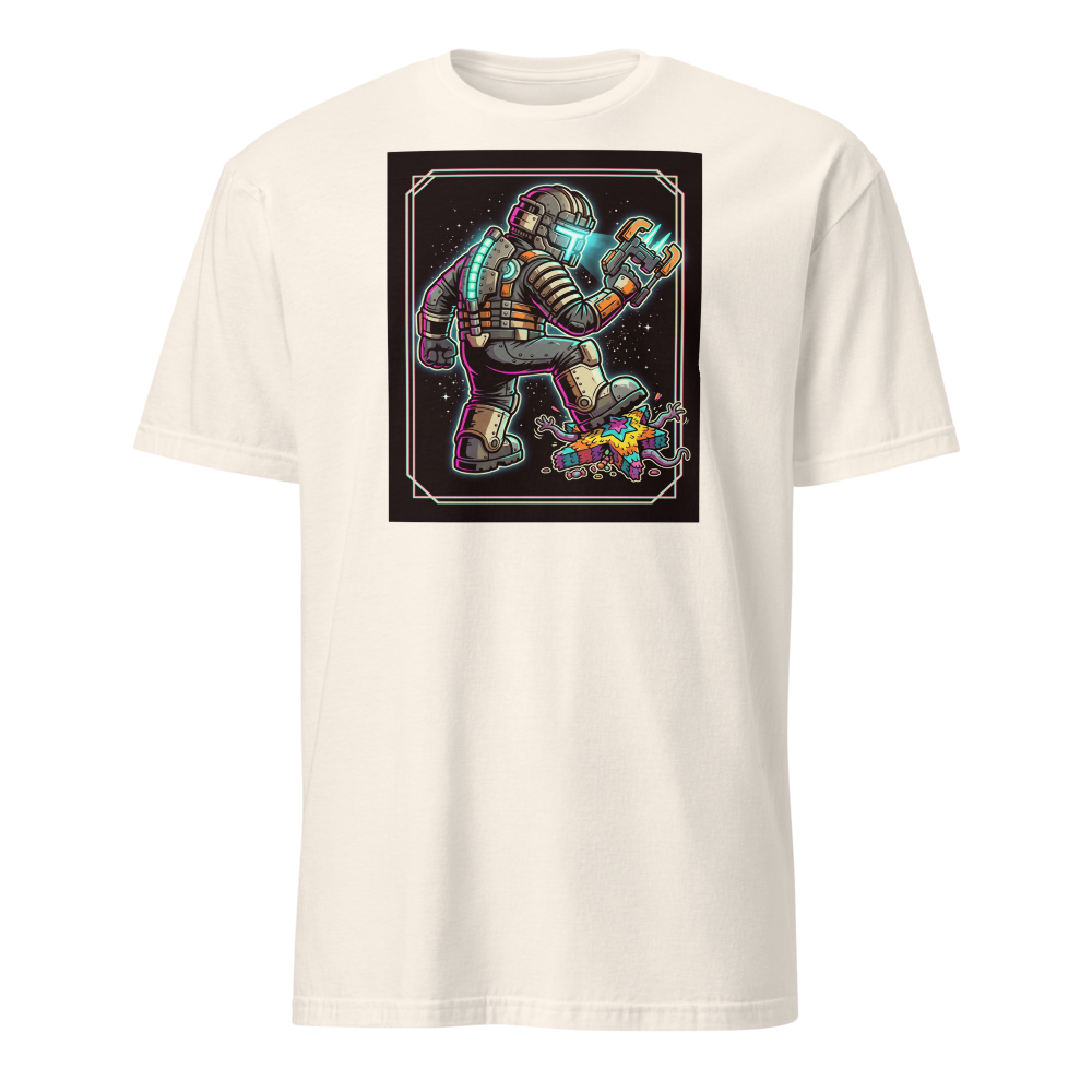Haunted Space Engineer Piñata Stomp Neon Noir Tee — natural front view
