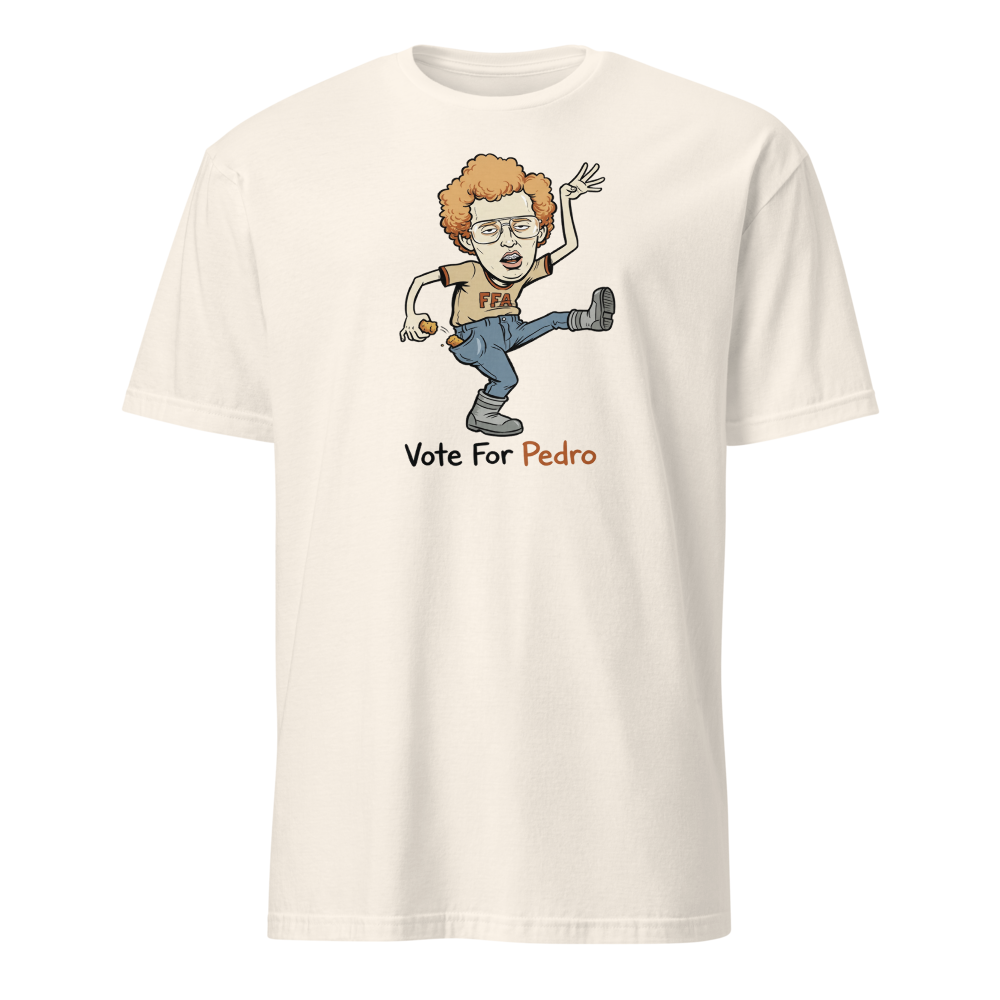 Awkward Dance Nerd Tater Tot Cult Comedy Tee â€” Natural front view
