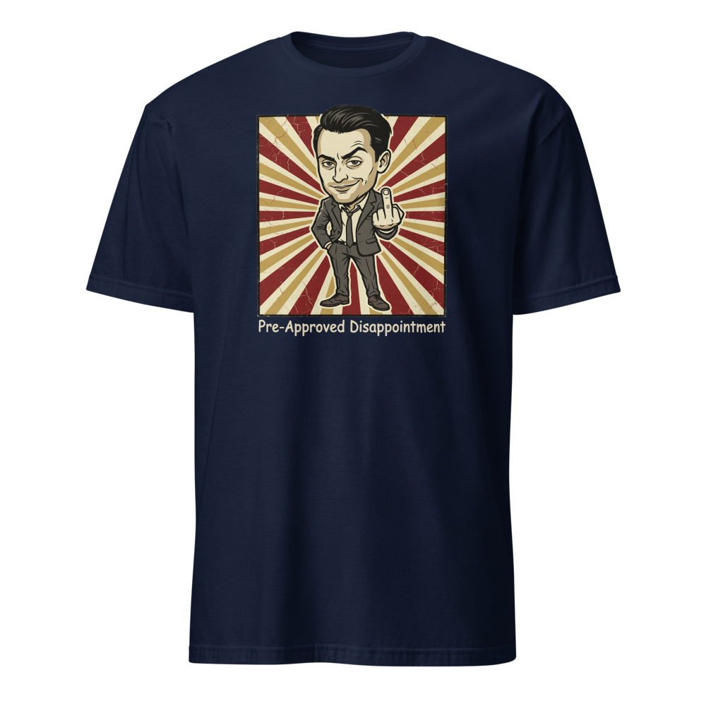 Pre-Approved Disappointment Boardroom Heir Tee — navy front view