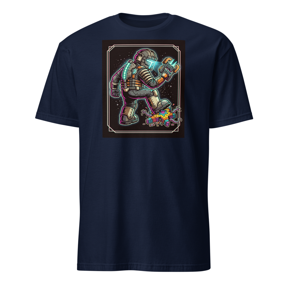 Haunted Space Engineer Piñata Stomp Neon Noir Tee — Classic Tee — navy front view