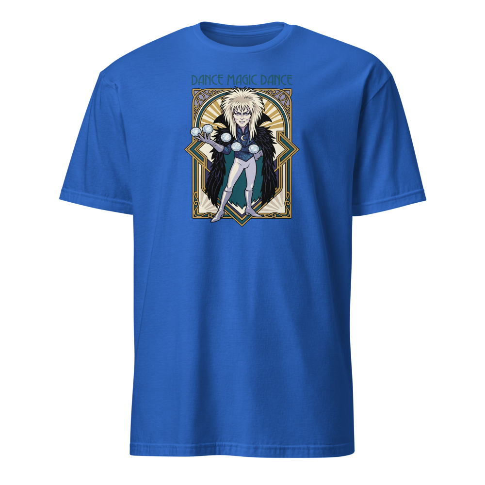 Glam Rock Goblin Wizard Crystal Ball Deco Tee — royal front view