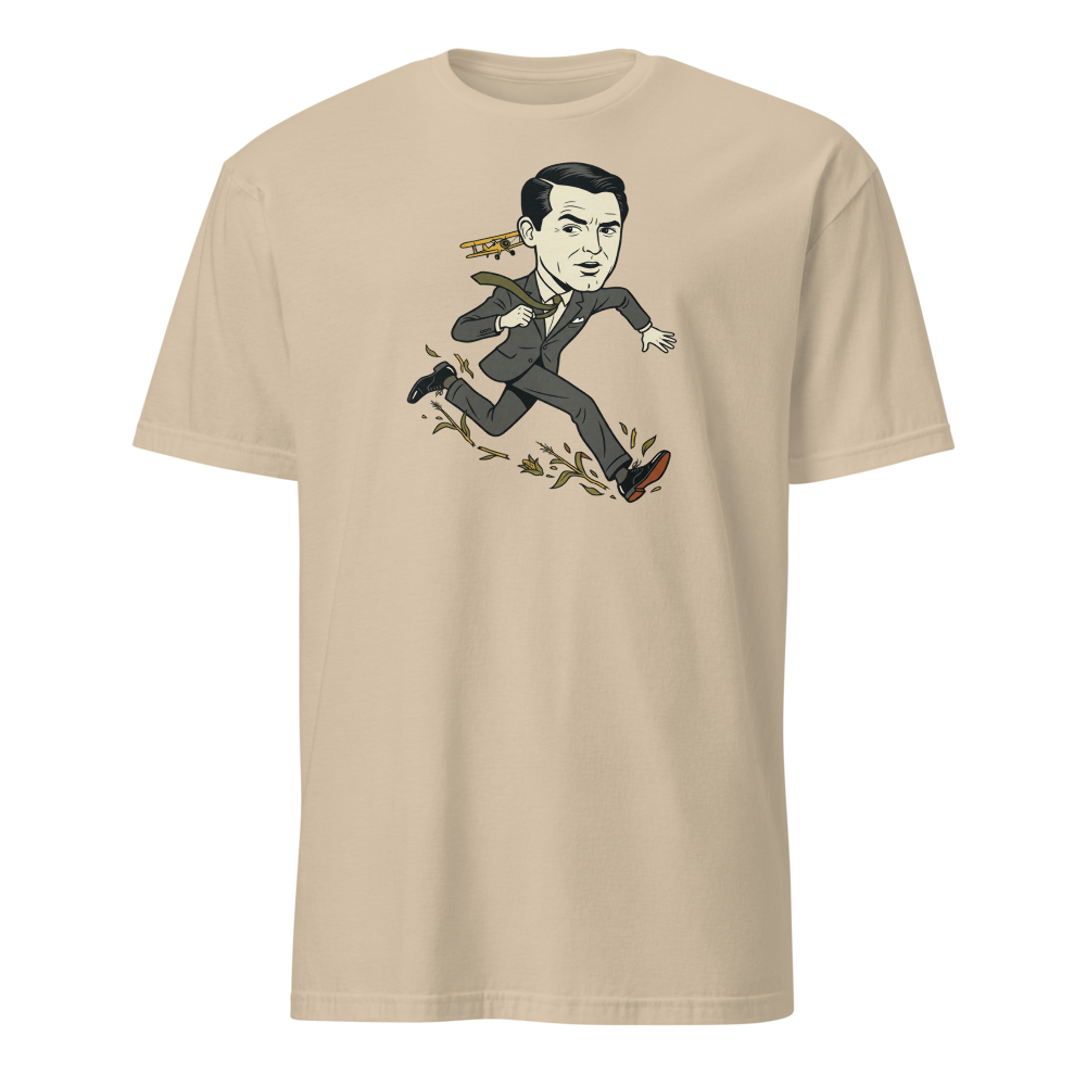 Dapper Fugitive Crop Duster Chase Vintage Movie Tee — sand front view