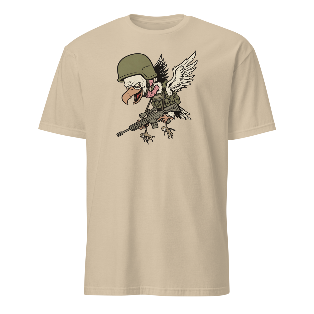 Third Party Vulture Battle Royale Gamer Tee — sand front view