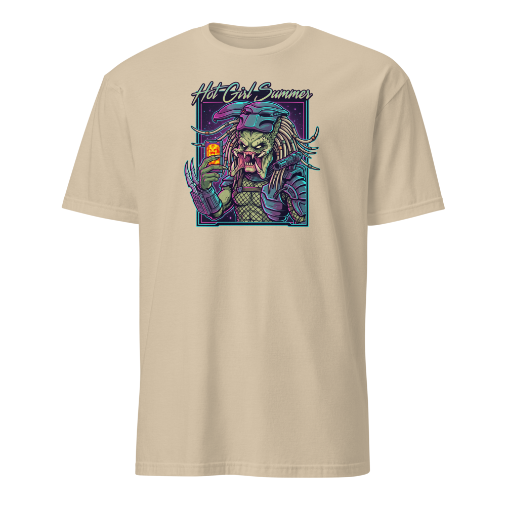 Thermal Selfie Hot Girl Summer Cyberpunk Tee — sand front view