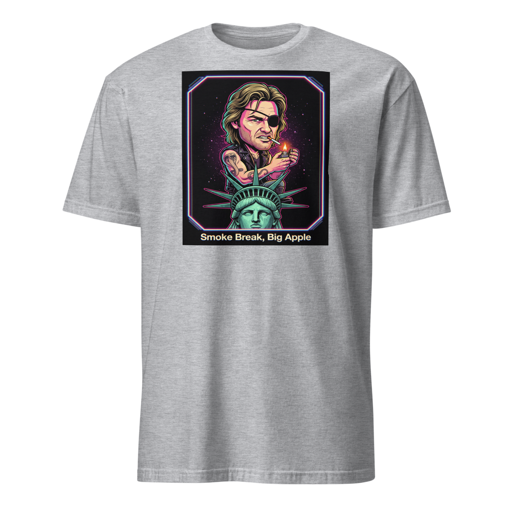 Eyepatch Antihero Smoke Break Big Apple Tee — sport grey front view