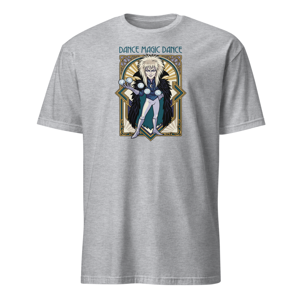 Glam Rock Goblin Wizard Crystal Ball Deco Tee — Men's Basic Tee — sport grey front view