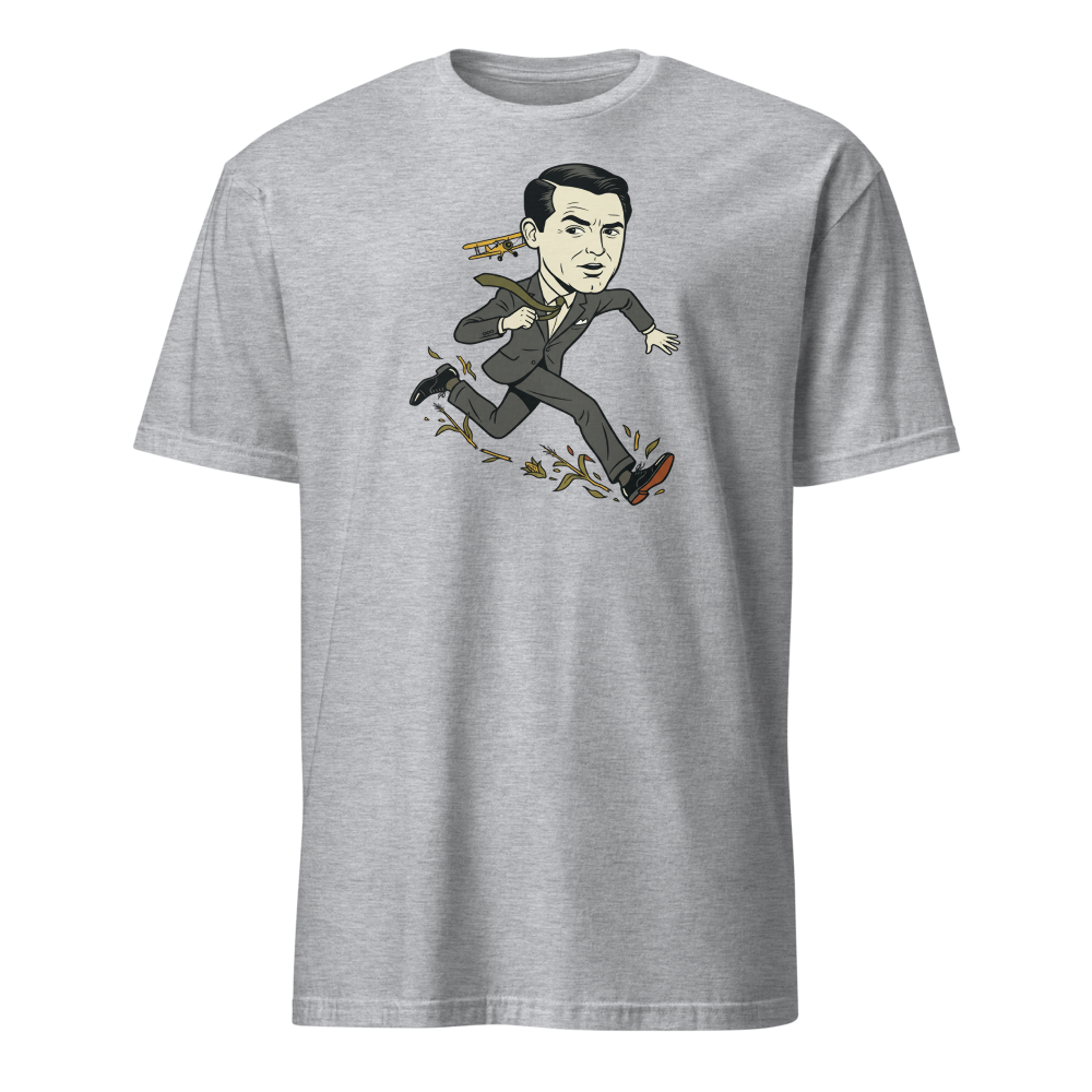 Dapper Fugitive Crop Duster Chase Vintage Movie Tee — sport grey front view
