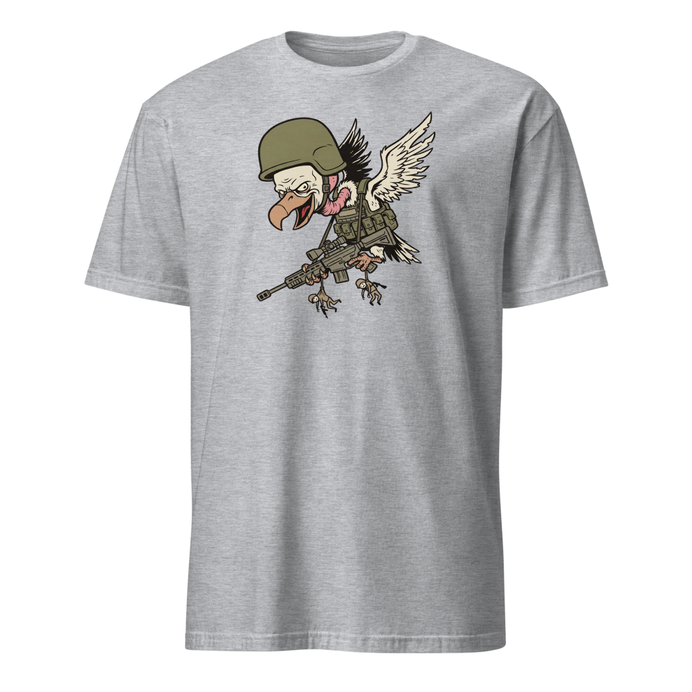 Third Party Vulture Battle Royale Gamer Tee — sport grey front view