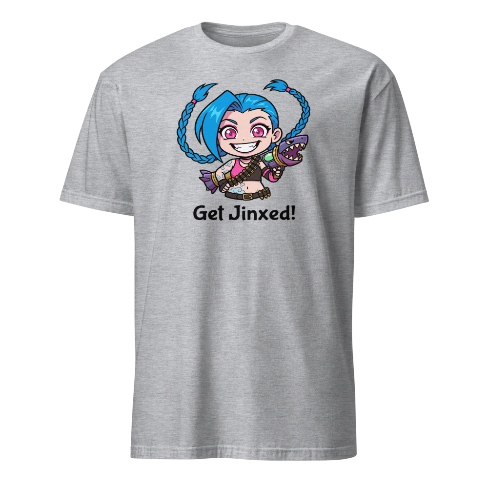 Chibi Gremlin Girl Rocket Launcher Anime Tee — sport grey front view