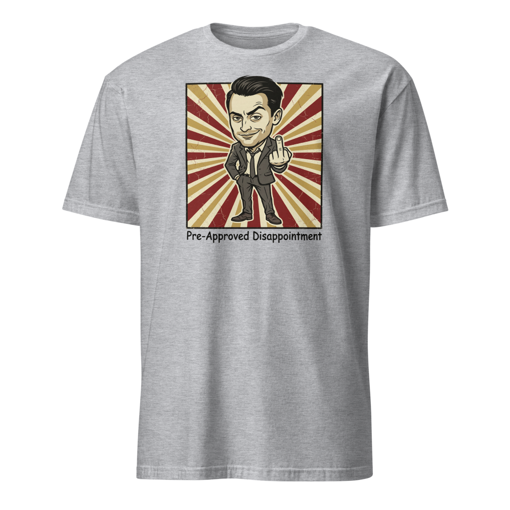 Pre-Approved Disappointment Boardroom Heir Tee — sport grey front view