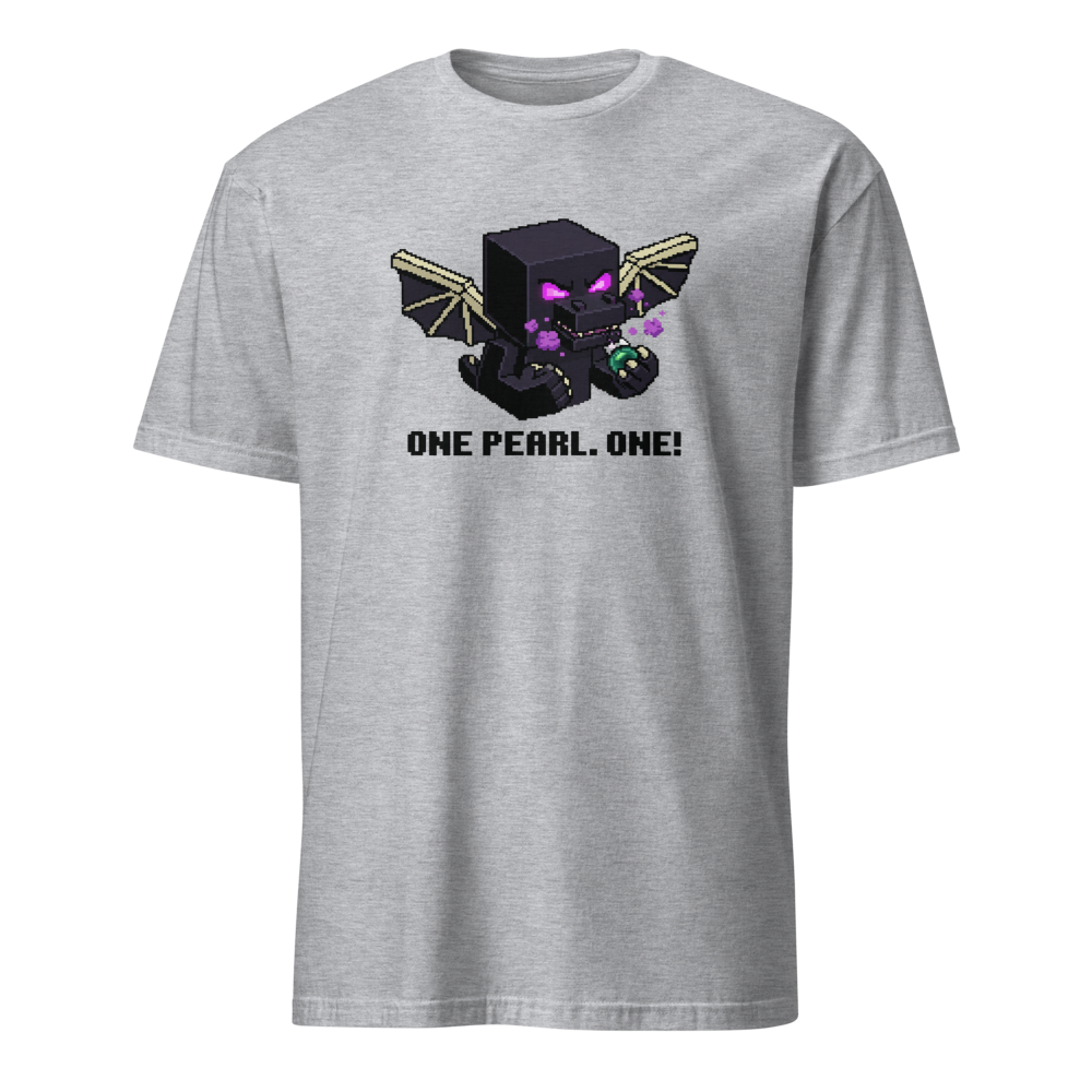 One Pearl Pixel Dragon Boss Tantrum Gamer Tee — sport grey front view