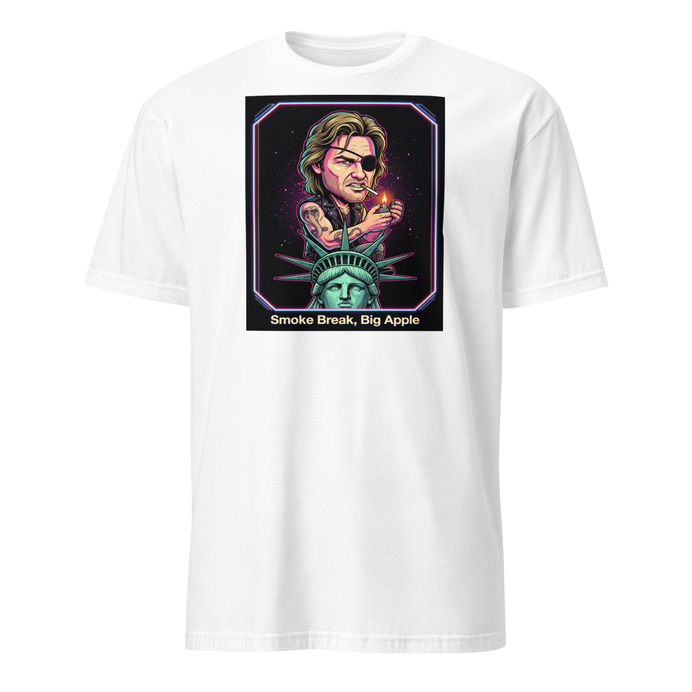 Eyepatch Antihero Smoke Break Big Apple Tee — white front view