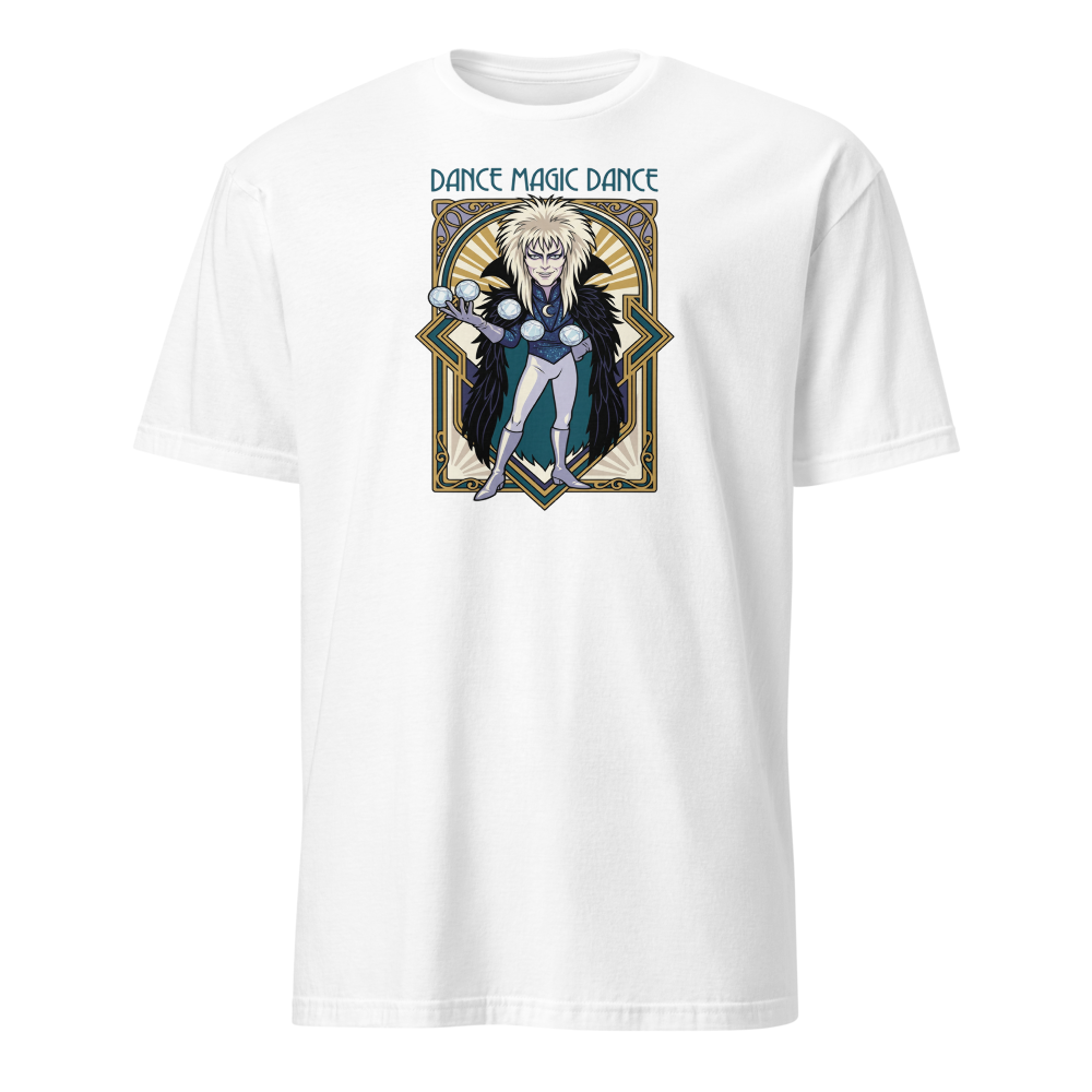 Glam Rock Goblin Wizard Crystal Ball Deco Tee — Men's Basic Tee — white front view