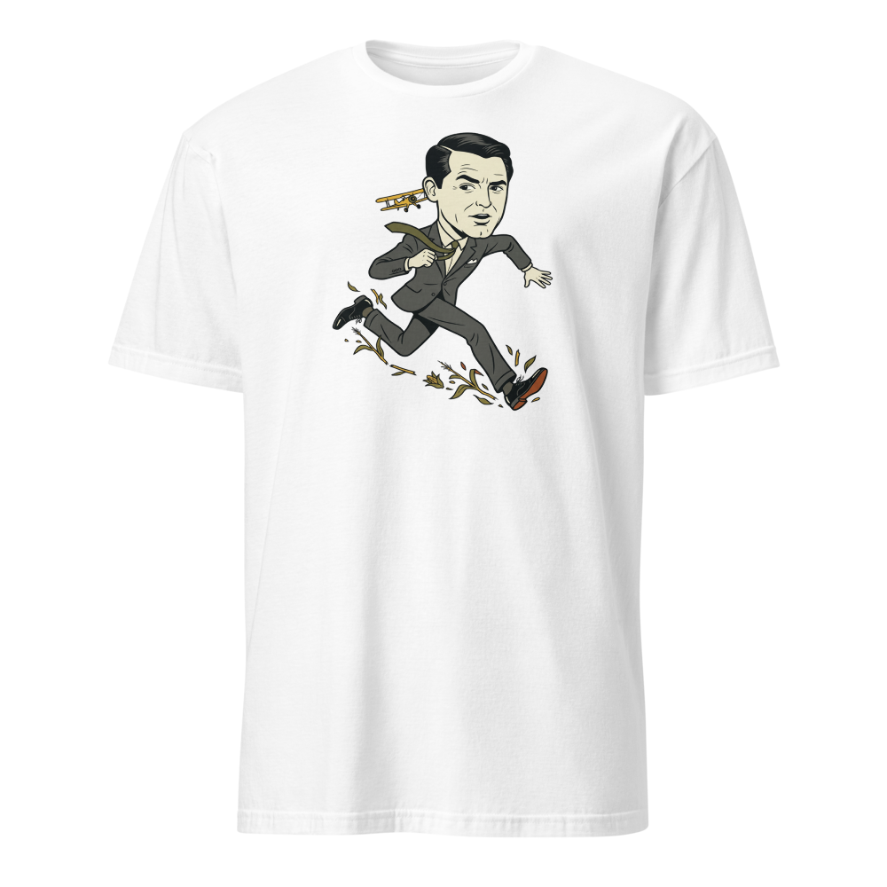 Dapper Fugitive Crop Duster Chase Vintage Movie Tee — white front view
