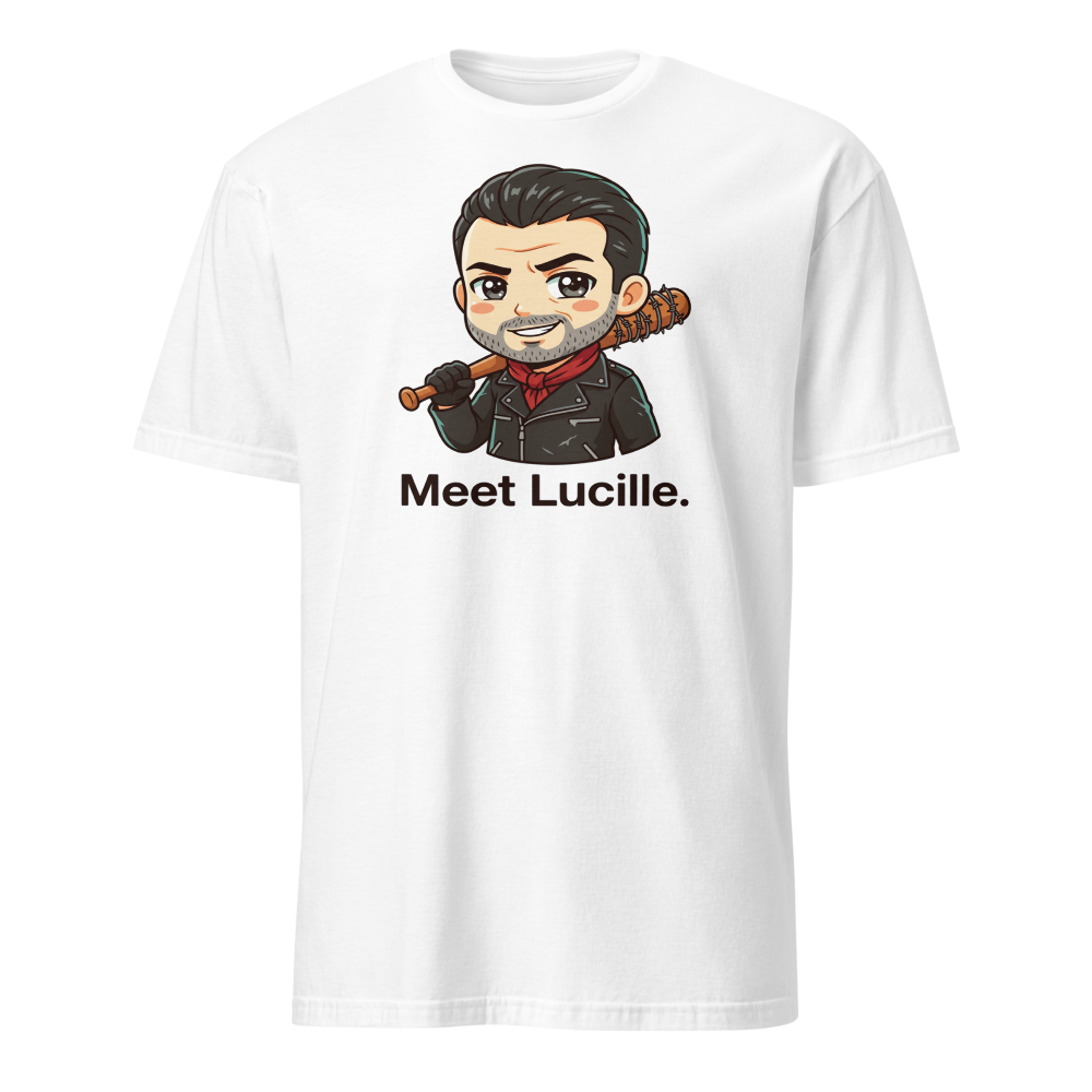 Chibi Apocalypse Villain Barbed Bat Tee — white front view