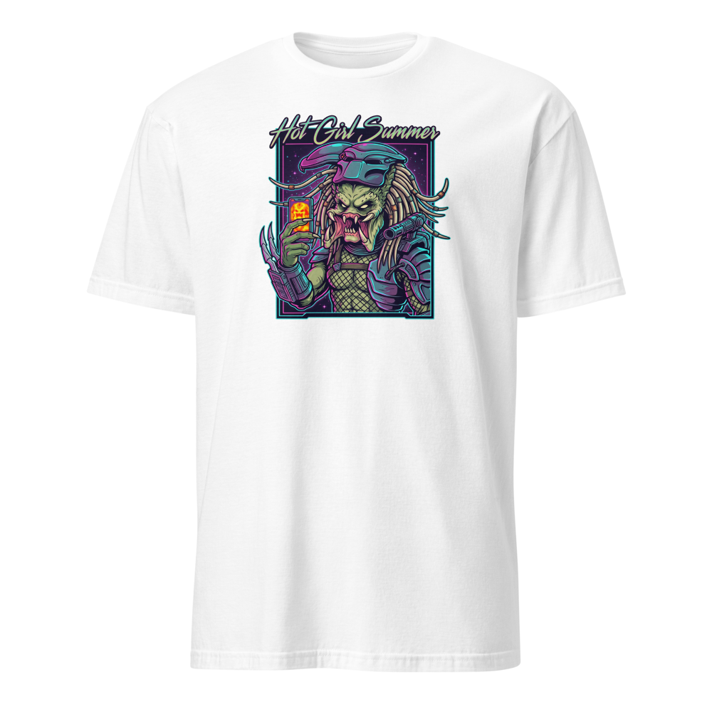 Thermal Selfie Hot Girl Summer Cyberpunk Tee — white front view