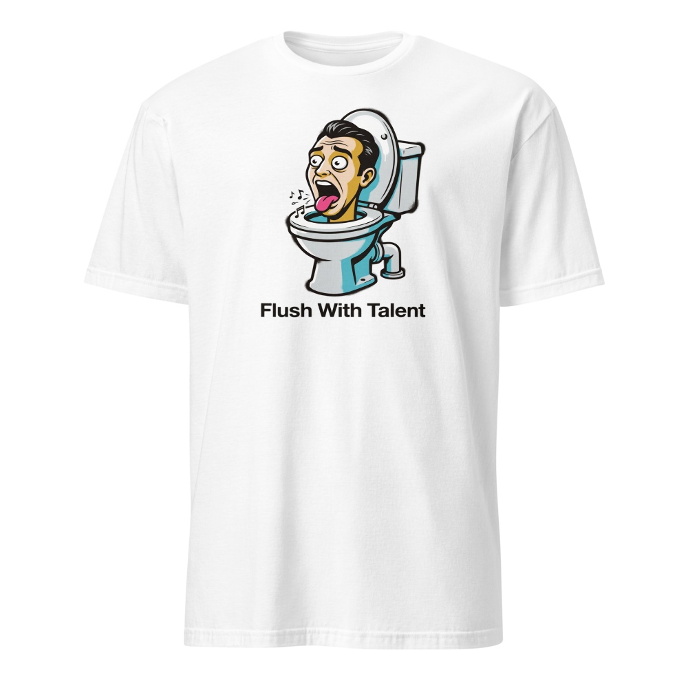 Opera Diva Toilet Stencil Meme Graphic Tee — white front view