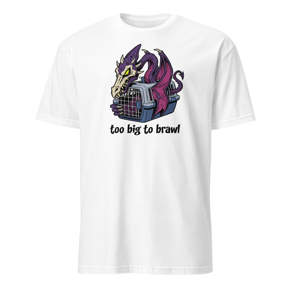 Too Big To Brawl Space Dragon Pet Carrier Tee — white front view