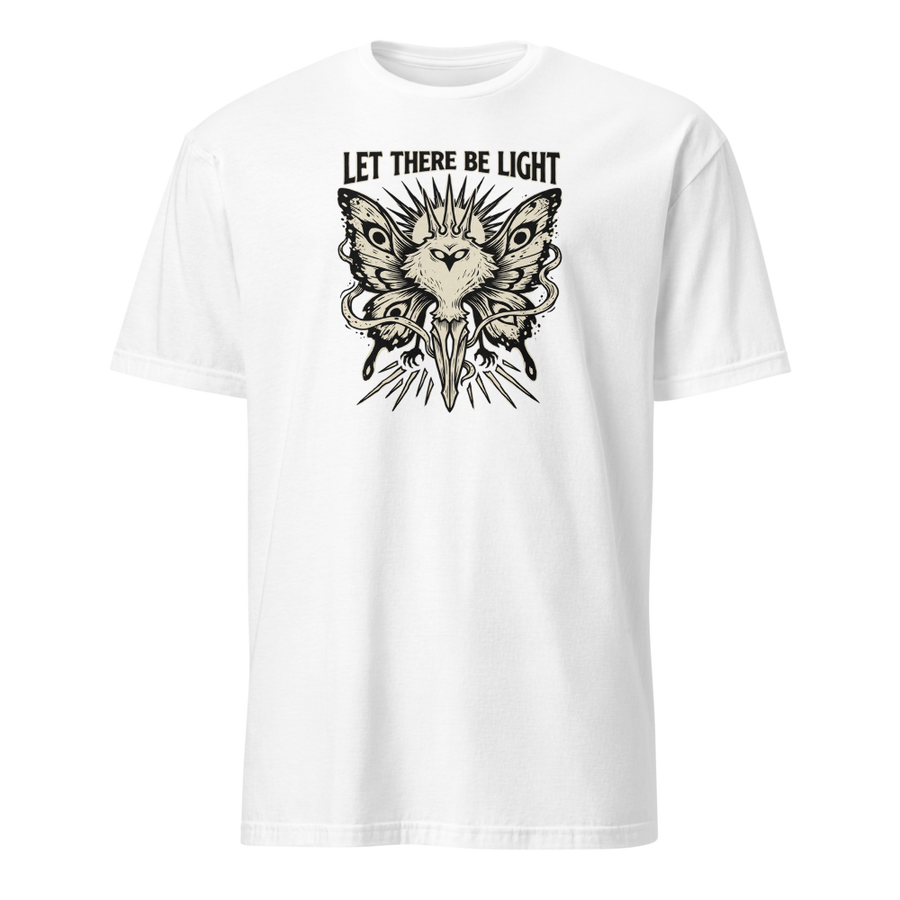 Moth Goddess Blackwork Linocut Let There Be Light Tee