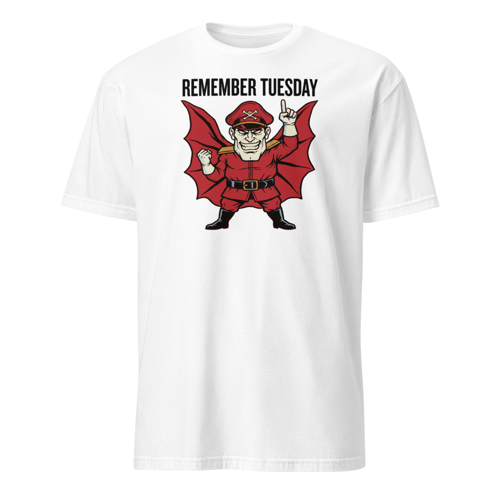 Remember Tuesday Cape Dictator Punk Boss Tee — white front view