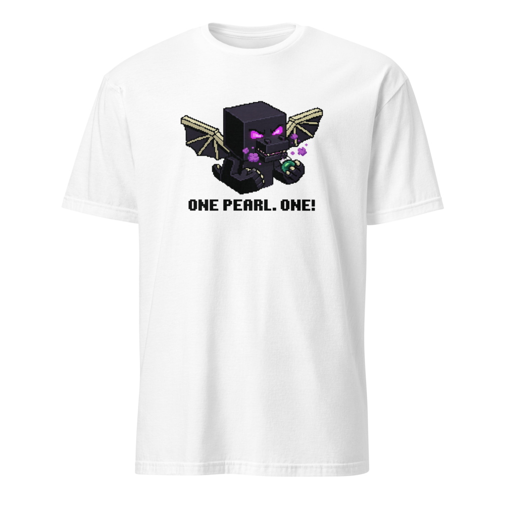 One Pearl Pixel Dragon Boss Tantrum Gamer Tee — white front view