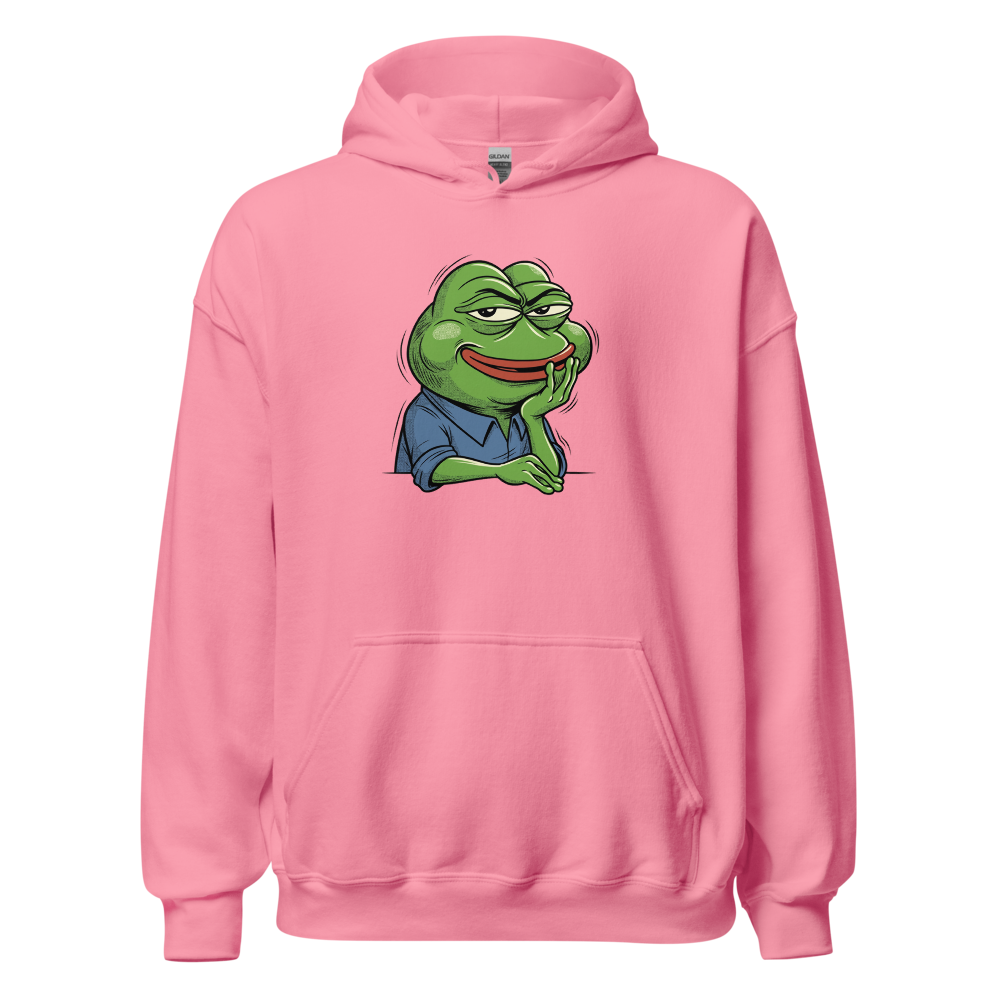 Smug Manga Frog Chin Rest Meme Graphic T-Shirt — azalea front view