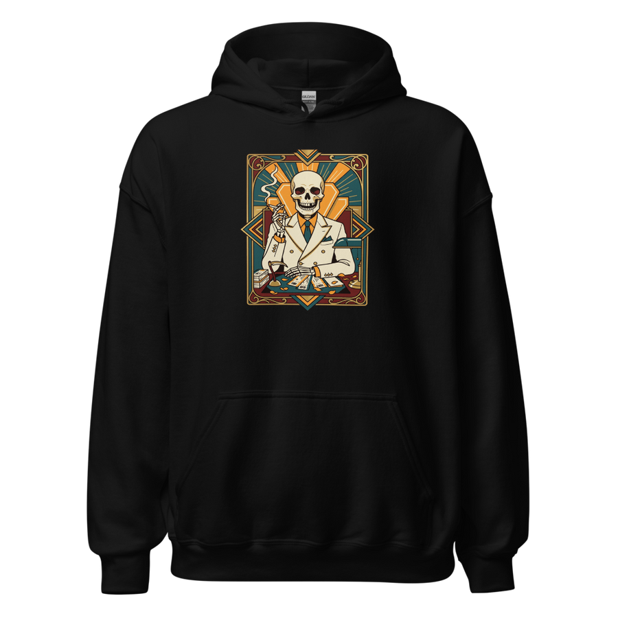 Skeleton Travel Agent Art Deco Noir Tee