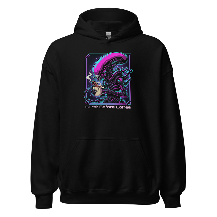 Extraterrestre cyberpunk d'horreur « Burst Before Coffee », T-shirt