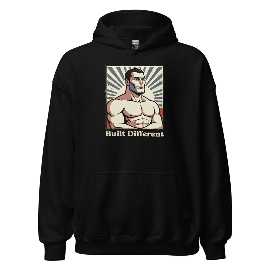 Built Different Chiseled Jaw Propaganda Meme Tee