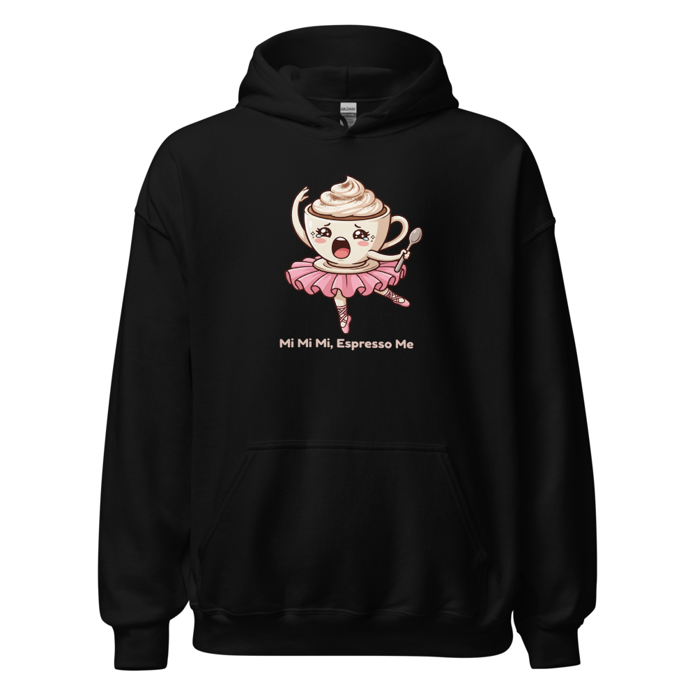 Mi Mi Mi Espresso Me Chibi Coffee Ballerina Tee — black front view