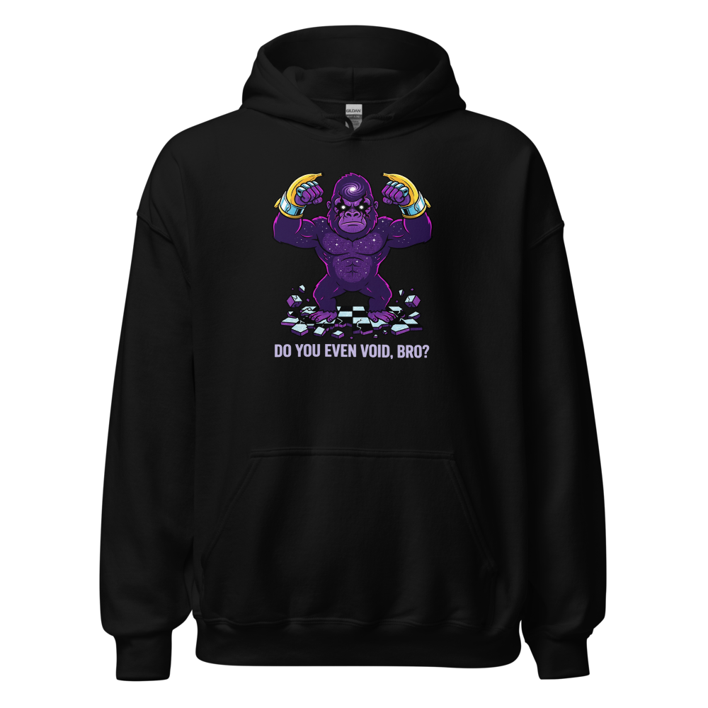 Cosmic Gorilla Boss Halftone Pop Art Tee — black front view