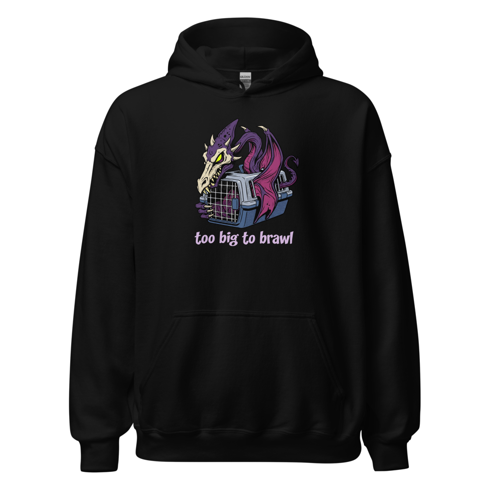 Too Big To Brawl Space Dragon Pet Carrier Tee — black front view