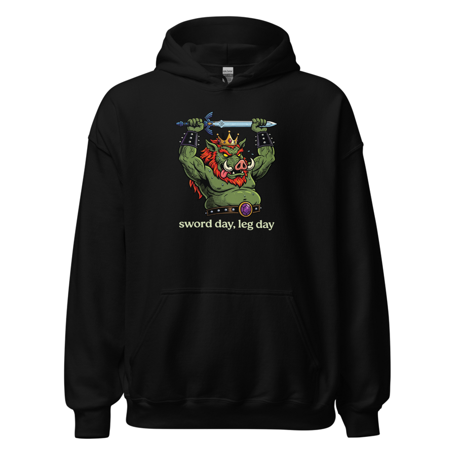 Sword Day Leg Day Boar King Boss Workout Tee
