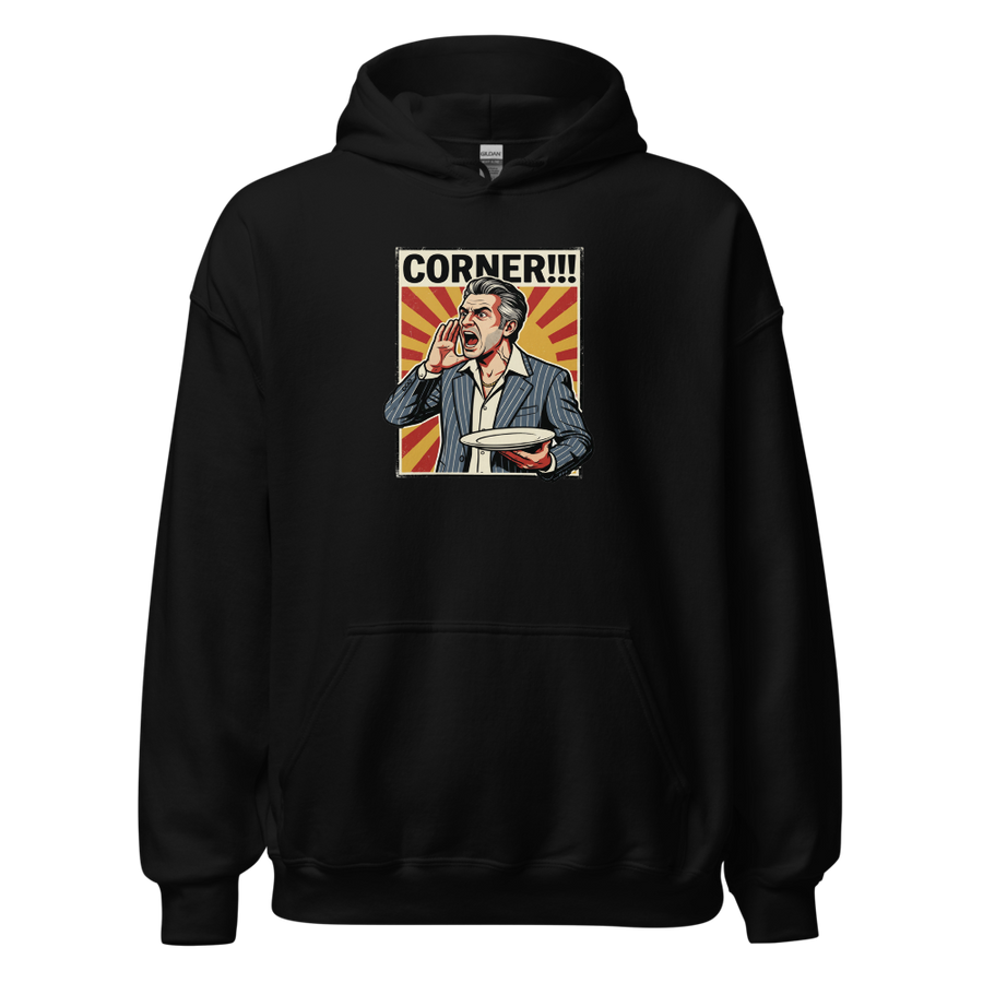 Corner Screaming Waiter Propaganda Fine Dining Tee