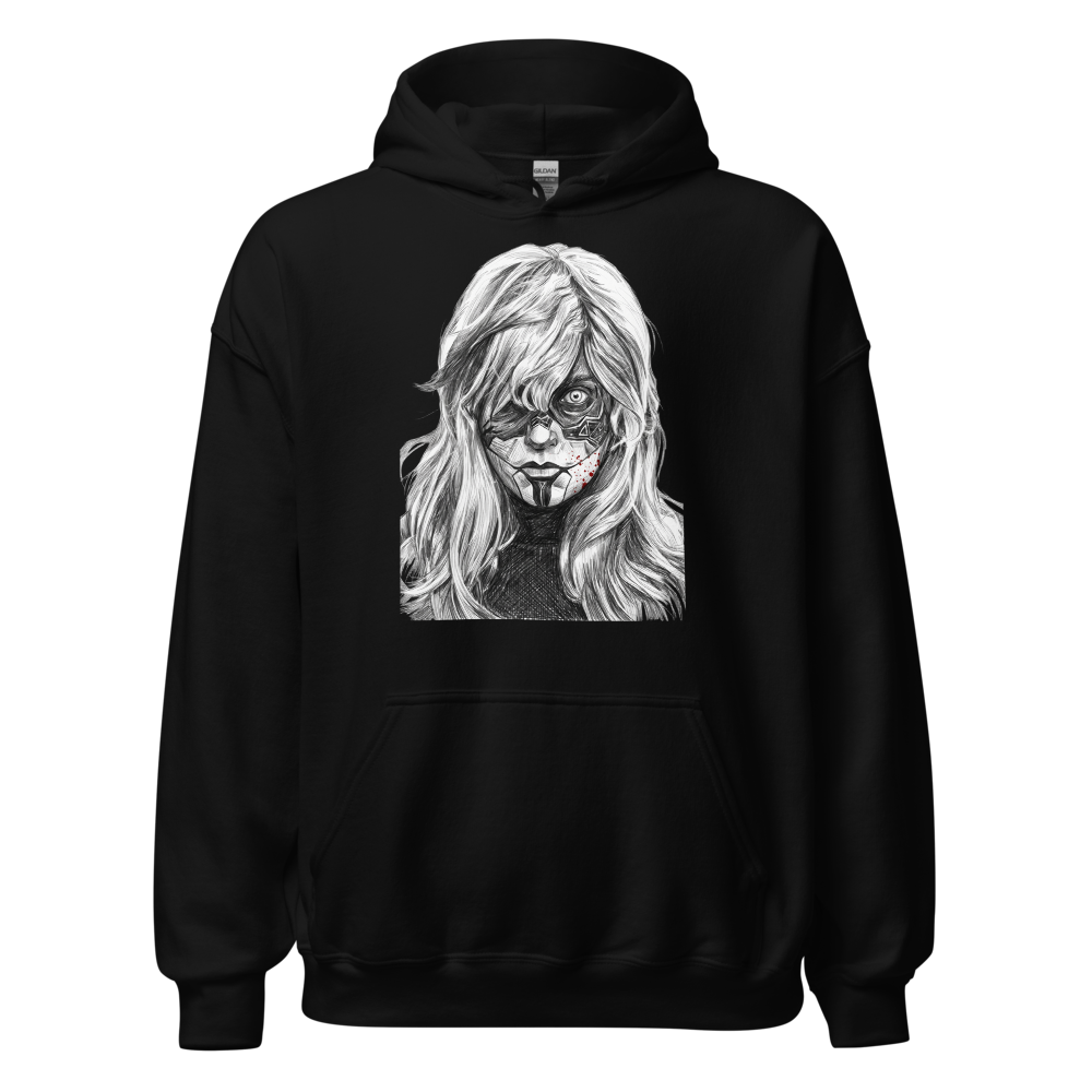 Paintress Graphite Sketch Ritual Warpaint Tee — black front view