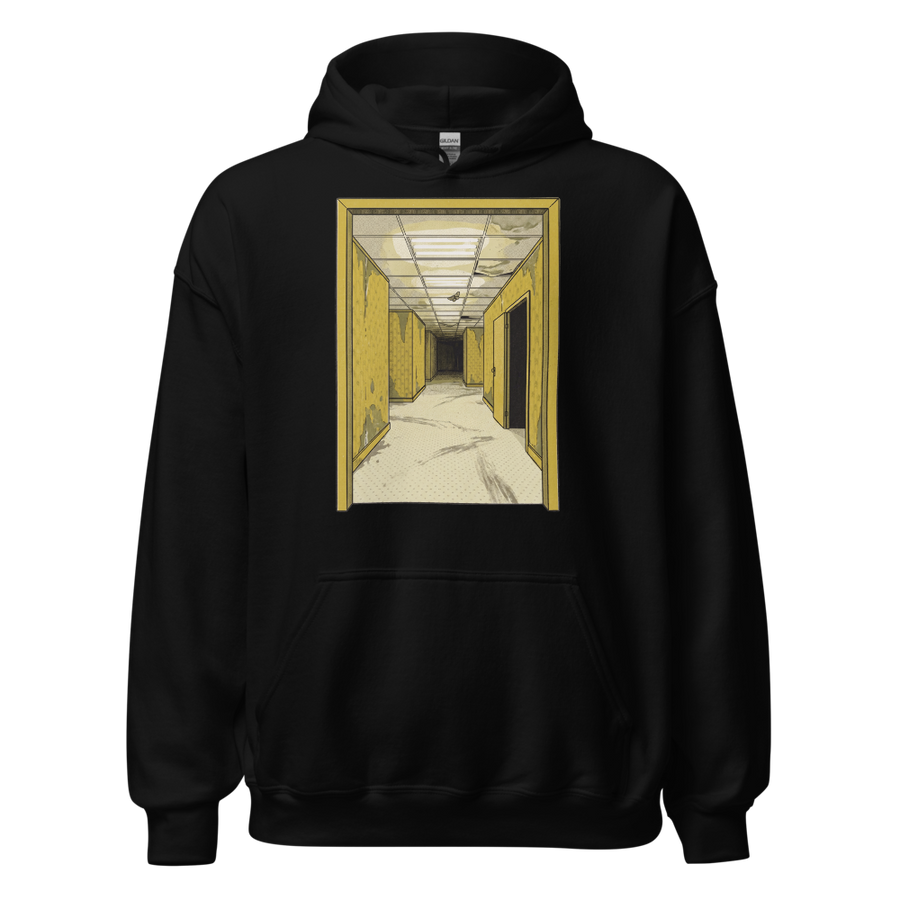 Yellow Liminal Hallway Endless Corridor Riso Tee