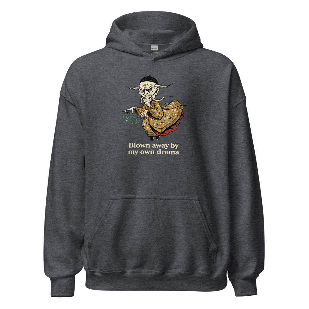 Ancient Sorcerer Vintage Travel Poster Tee — dark heather front view