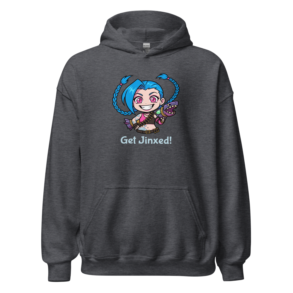 Chibi Gremlin Girl Rocket Launcher Anime Tee — dark heather front view