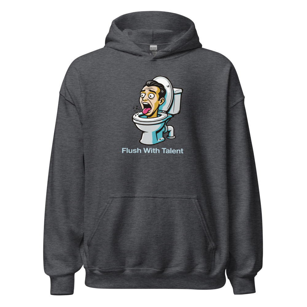 Opera Diva Toilet Stencil Meme Graphic Tee — dark heather front view