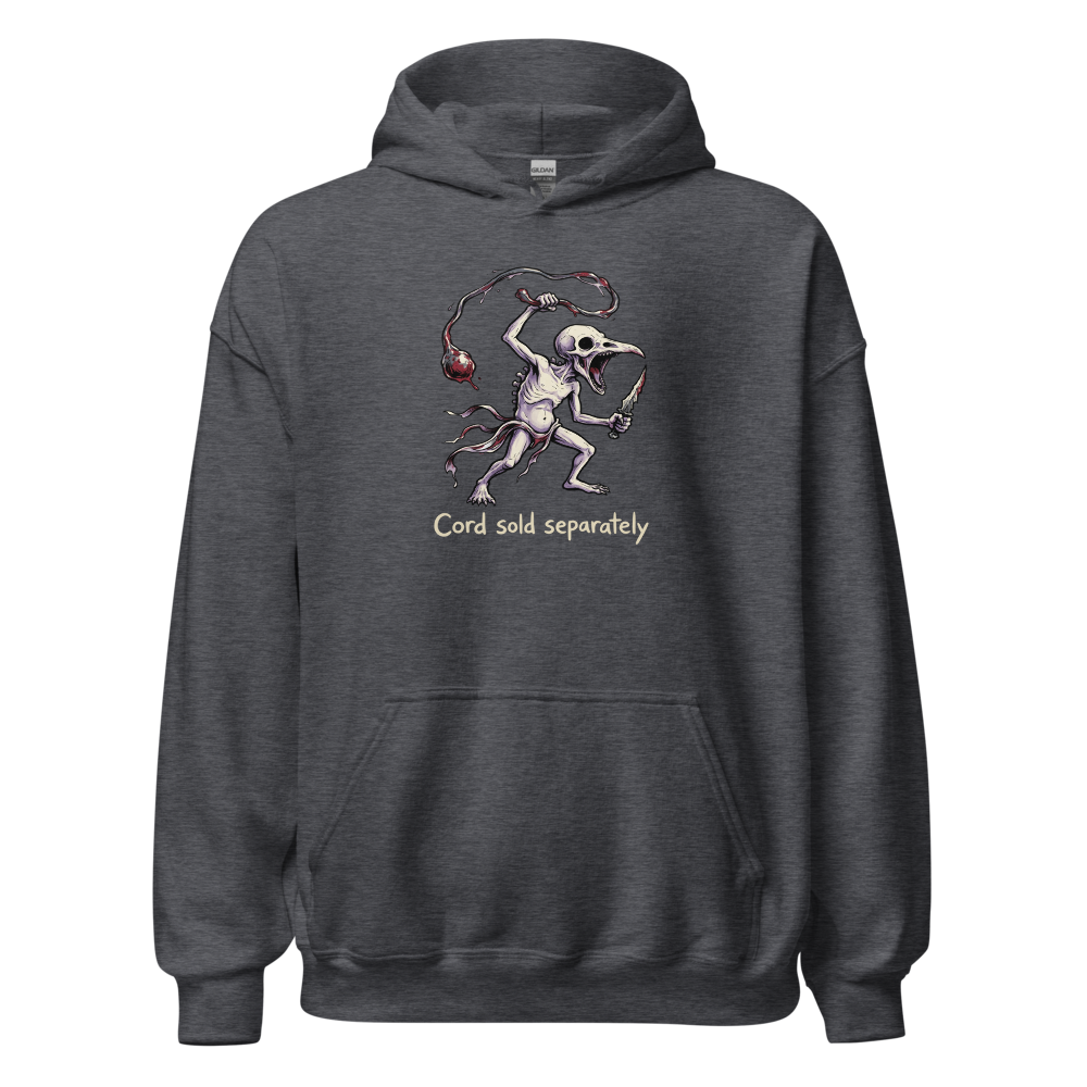 Cord Sold Separately Punk Eldritch Newborn Boss Tee — dark heather front view