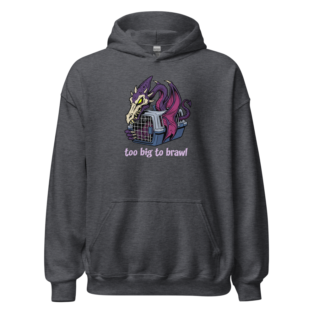 Too Big To Brawl Space Dragon Pet Carrier Tee — dark heather front view