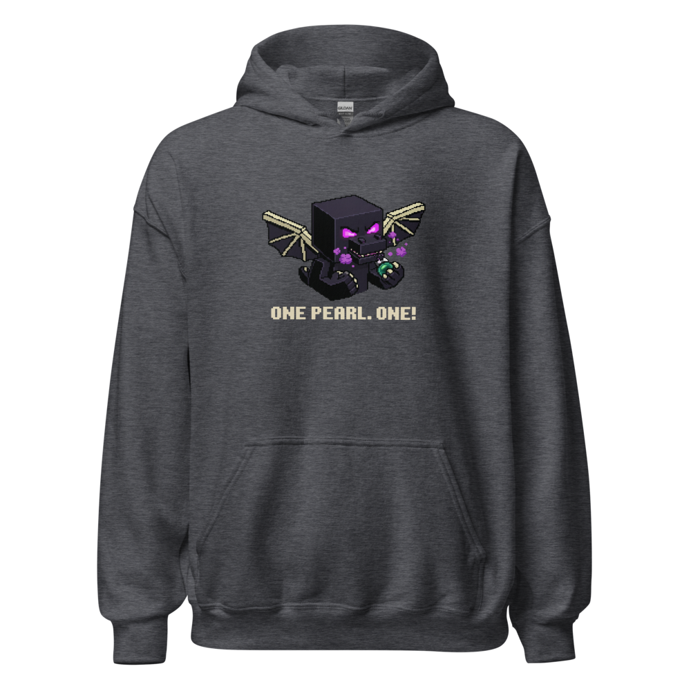 One Pearl Pixel Dragon Boss Tantrum Gamer Tee — dark heather front view