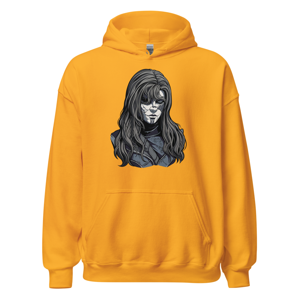 Paintress Watercolor Portrait Tee — gold front view
